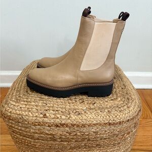 Sam Edelman cream ankle boots.